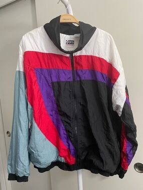 Vintage 90’s ASG Multicolor  Windbreaker Jacket Women's Size L